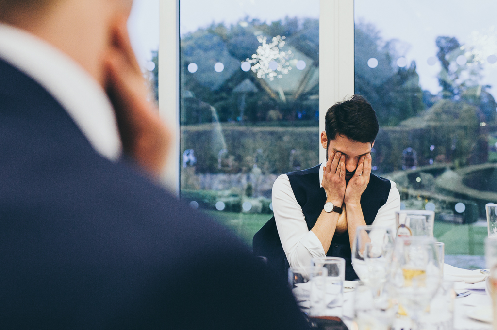 Wedding Photographer Newcastle Embarrassed Groom