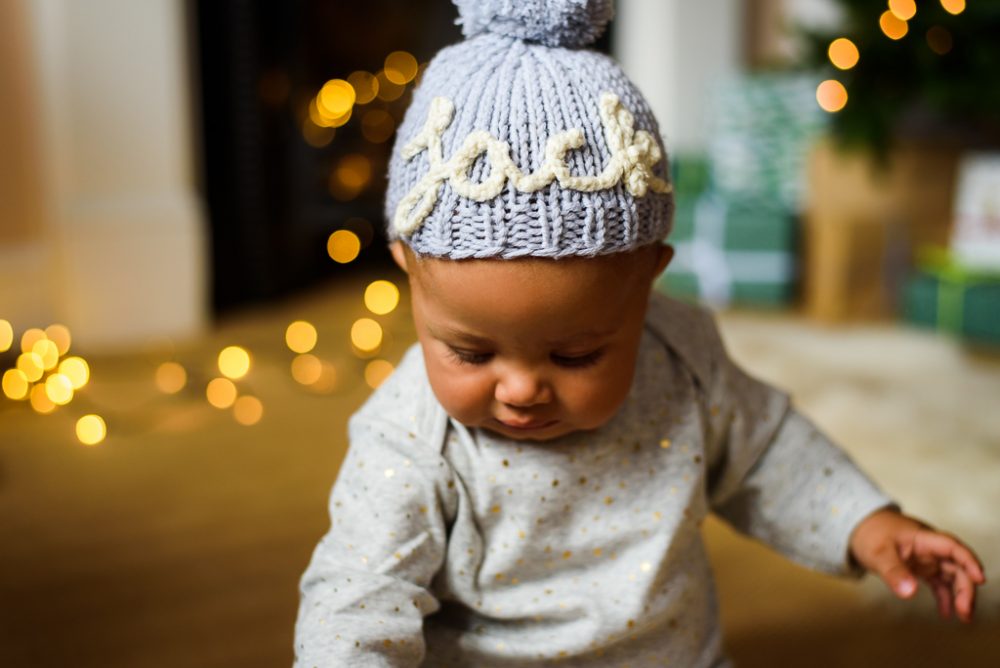baby wearing hat