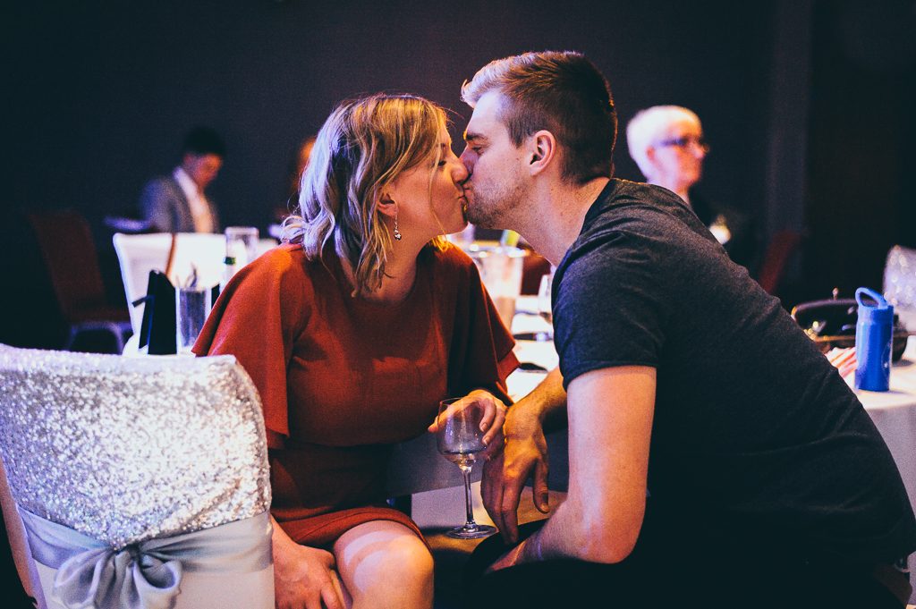 lovers at a wedding