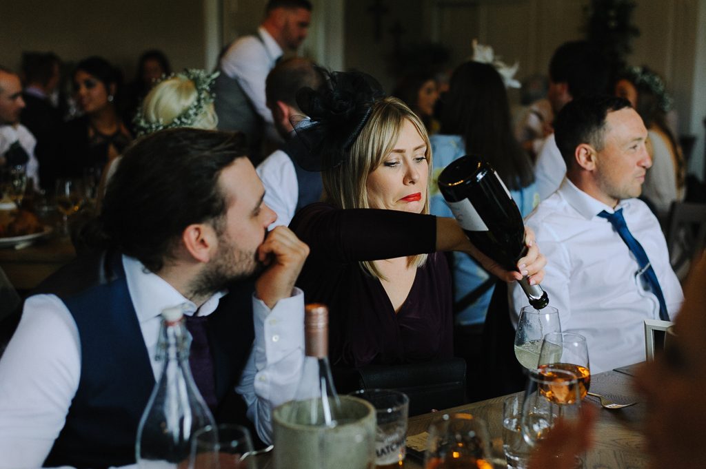 disappointed lady as bottle is empty