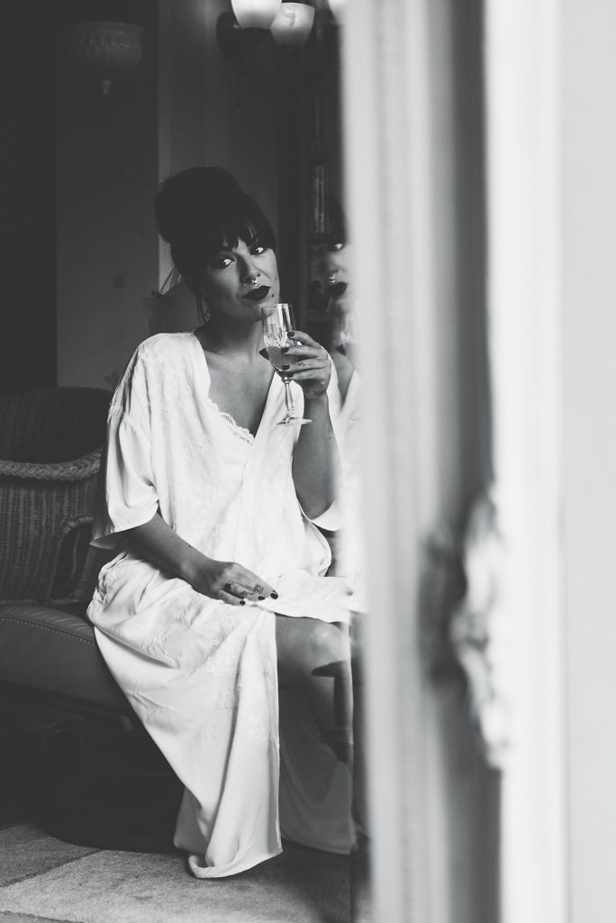unposed bridal portrait