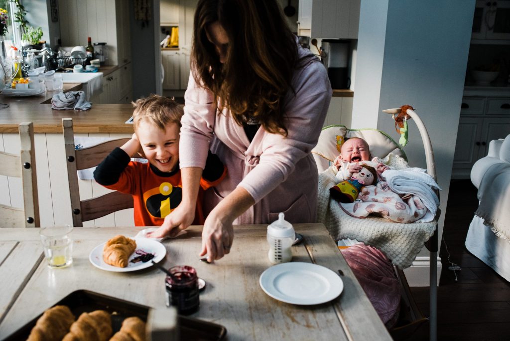 family breakfast documentary photography