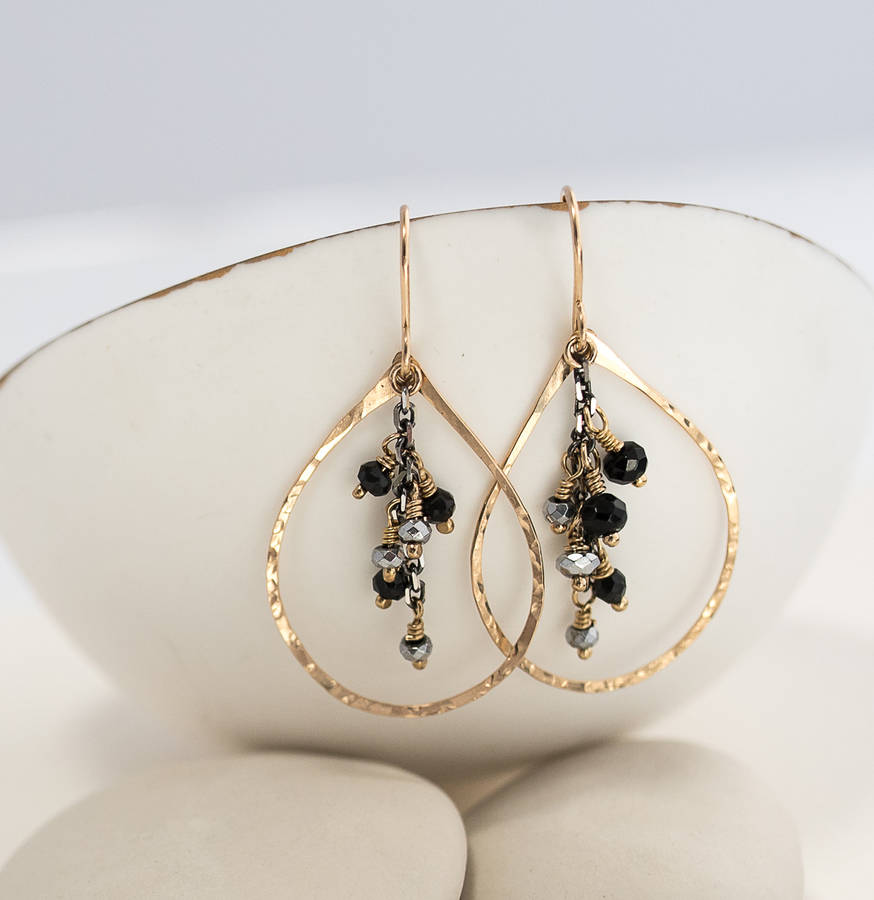 Earrings on bowl