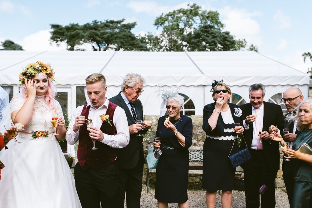 fun wedding photography high house barn