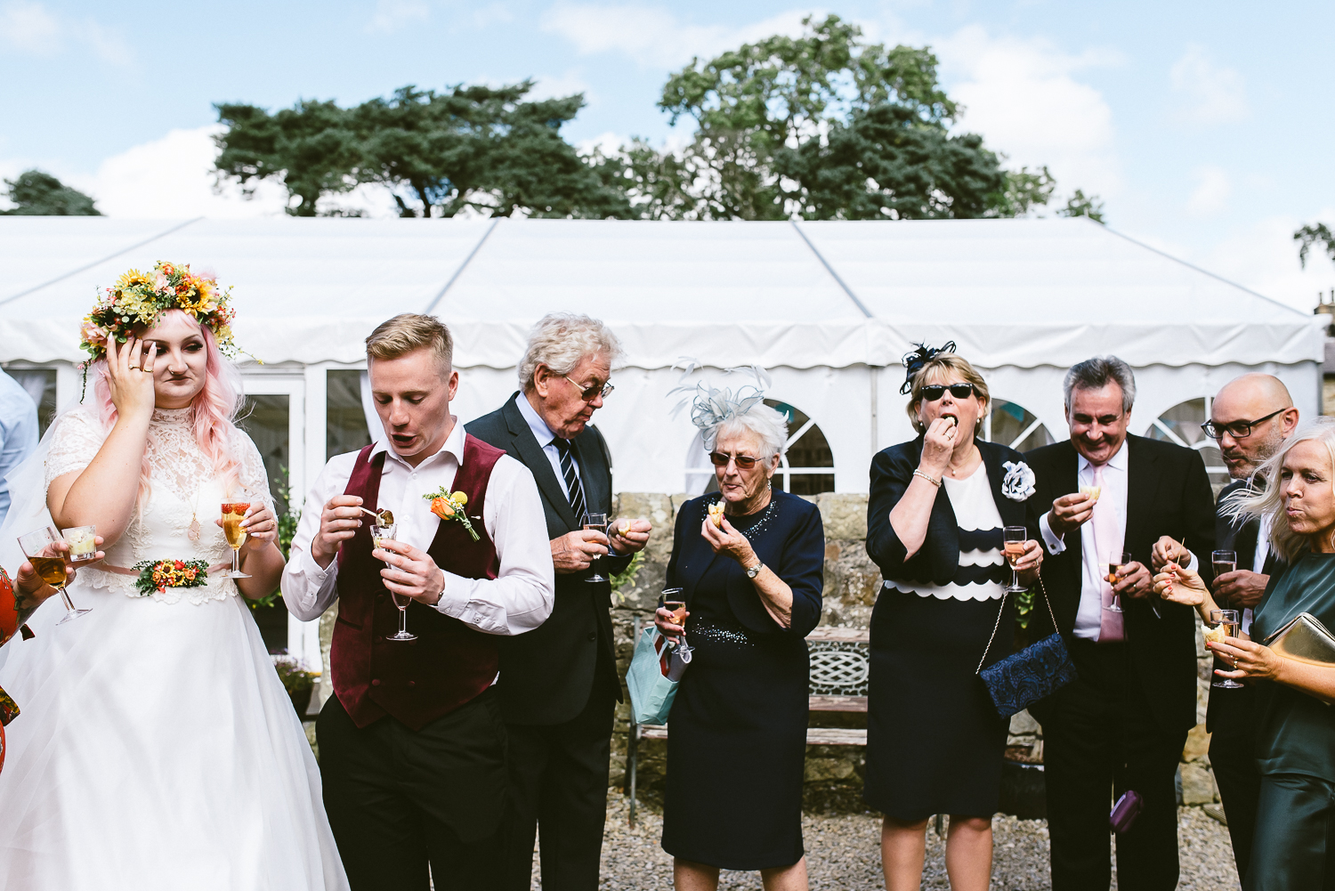 fun wedding photography high house barn
