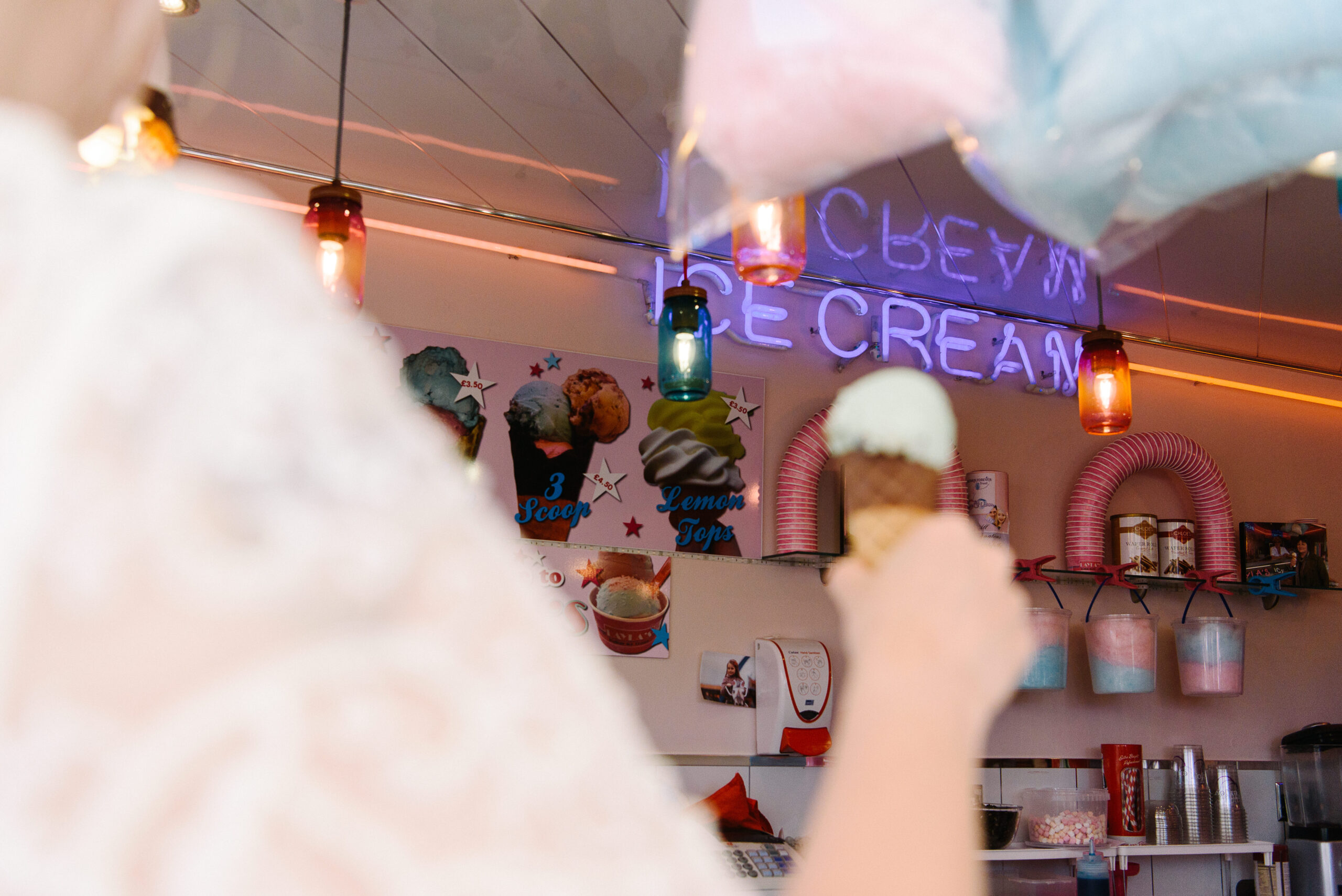 bride eating ice cream in south shields