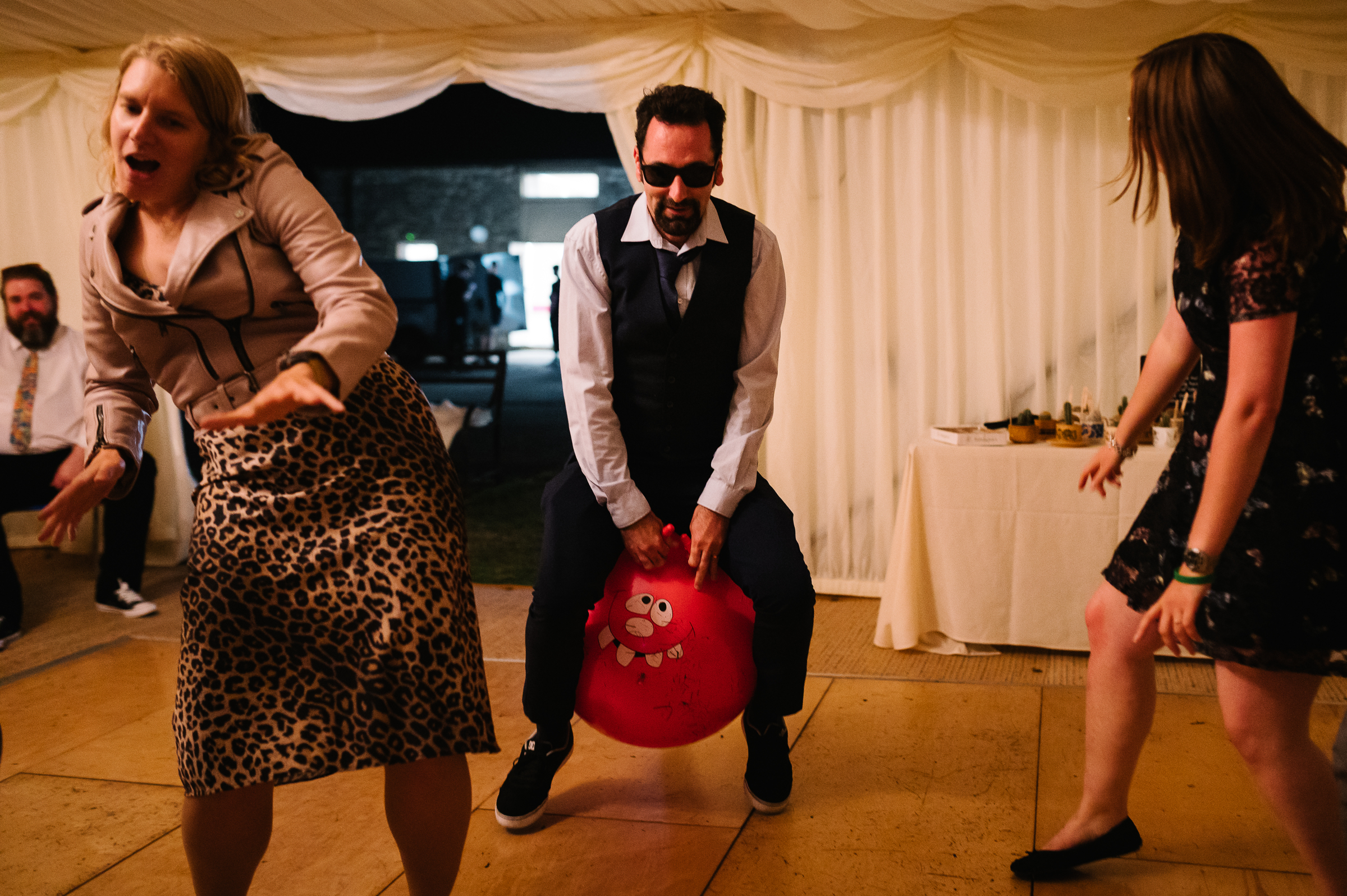 space hopper on the dancefloor