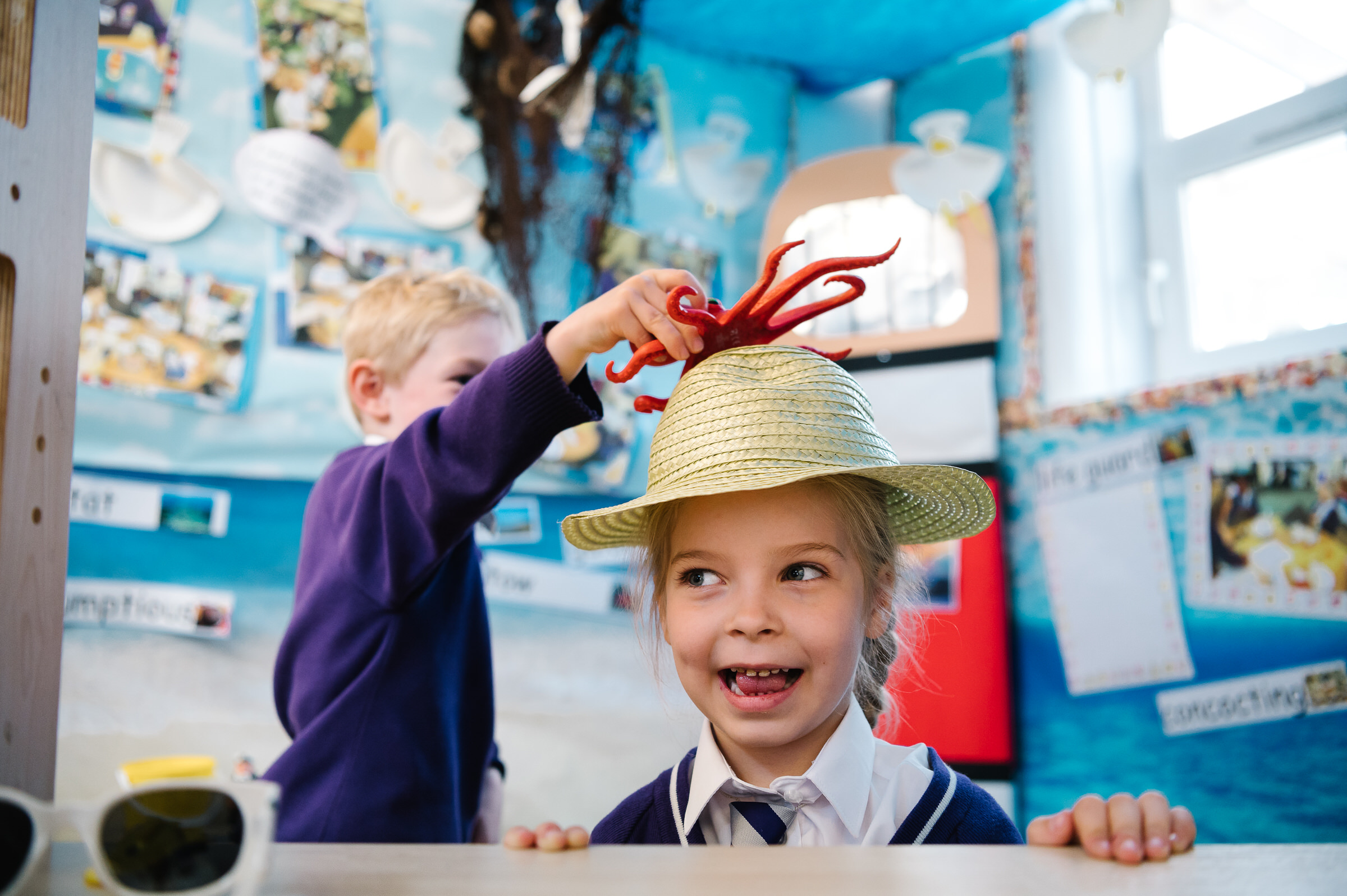 girl with octopus on her head