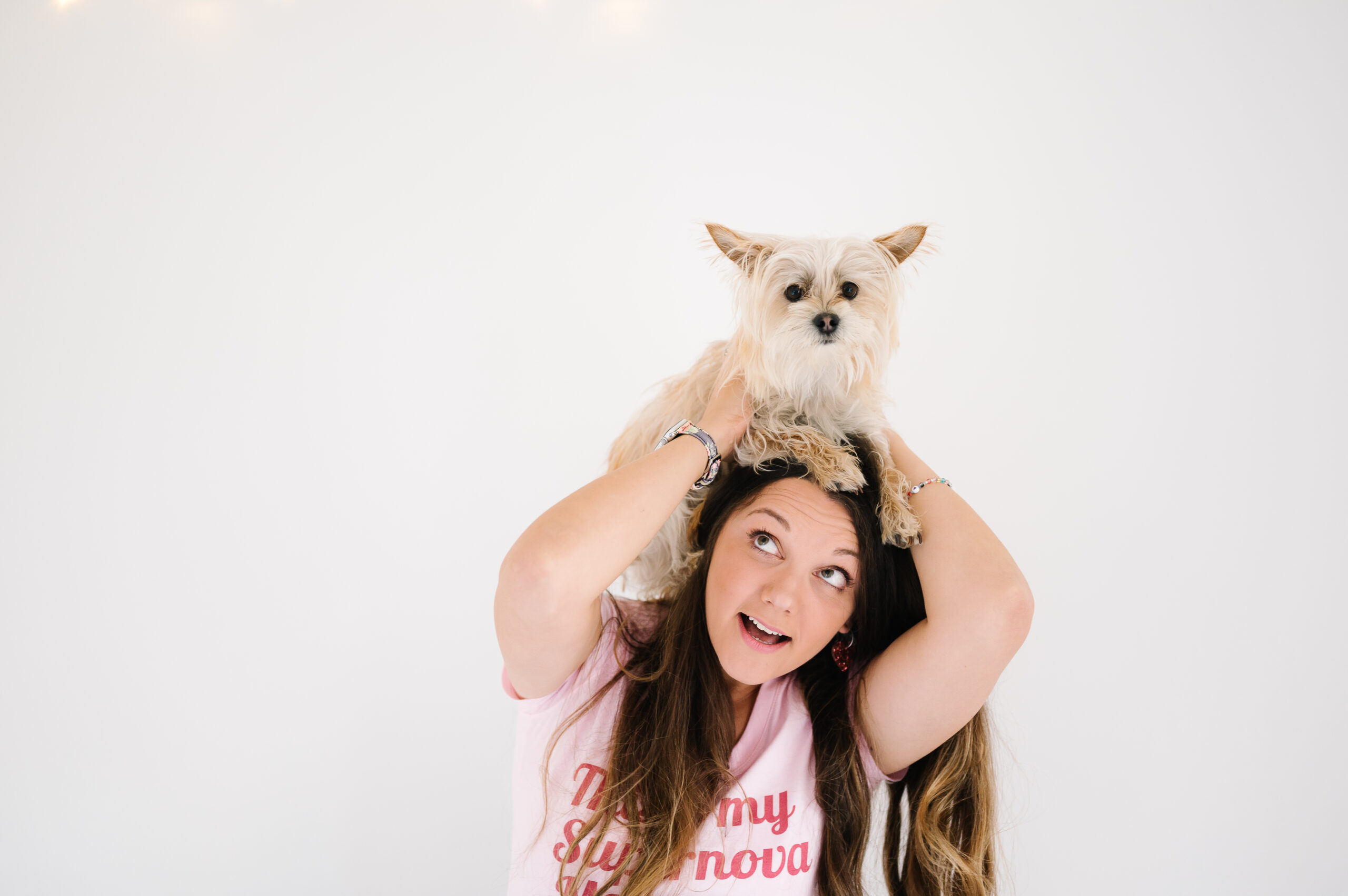 dog on life coach head