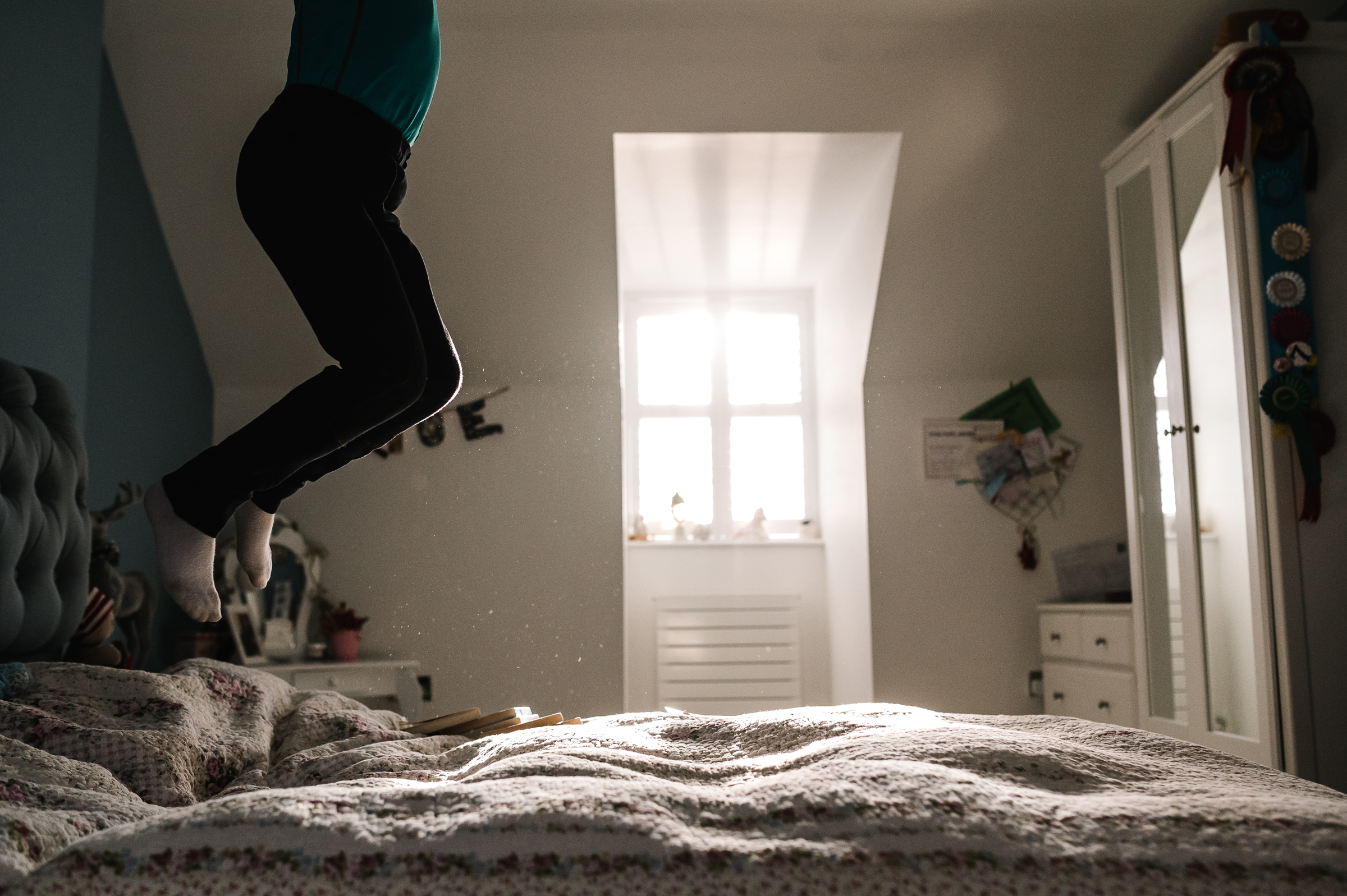 Jumping on the bed