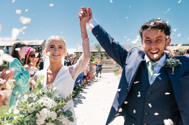 Confetti at Yorkshire Wedding Barns