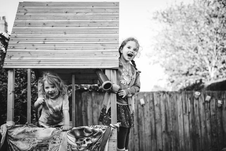 Kids playing pirates